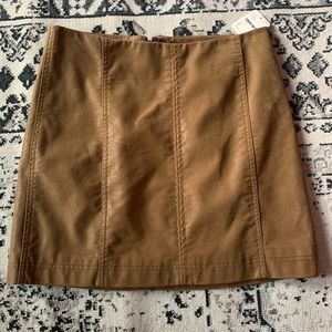 NWT FREE PEOPLE FAUX SUEDE MINI SKIRT